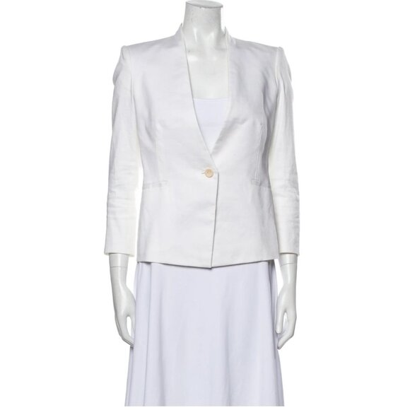 HELMUT LANG White Single Button Blazer size 6 - Picture 1 of 12